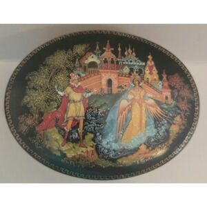 Palekh Porcelain Russian Art Trinket Box The Tale of Tsar Saltan Art By Vlezko